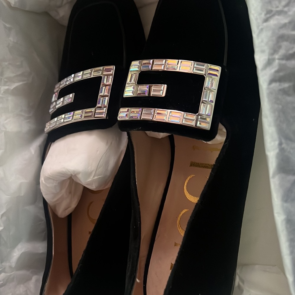 Gucci iridescent crystal black loafer, size 39 - Picture 8 of 9